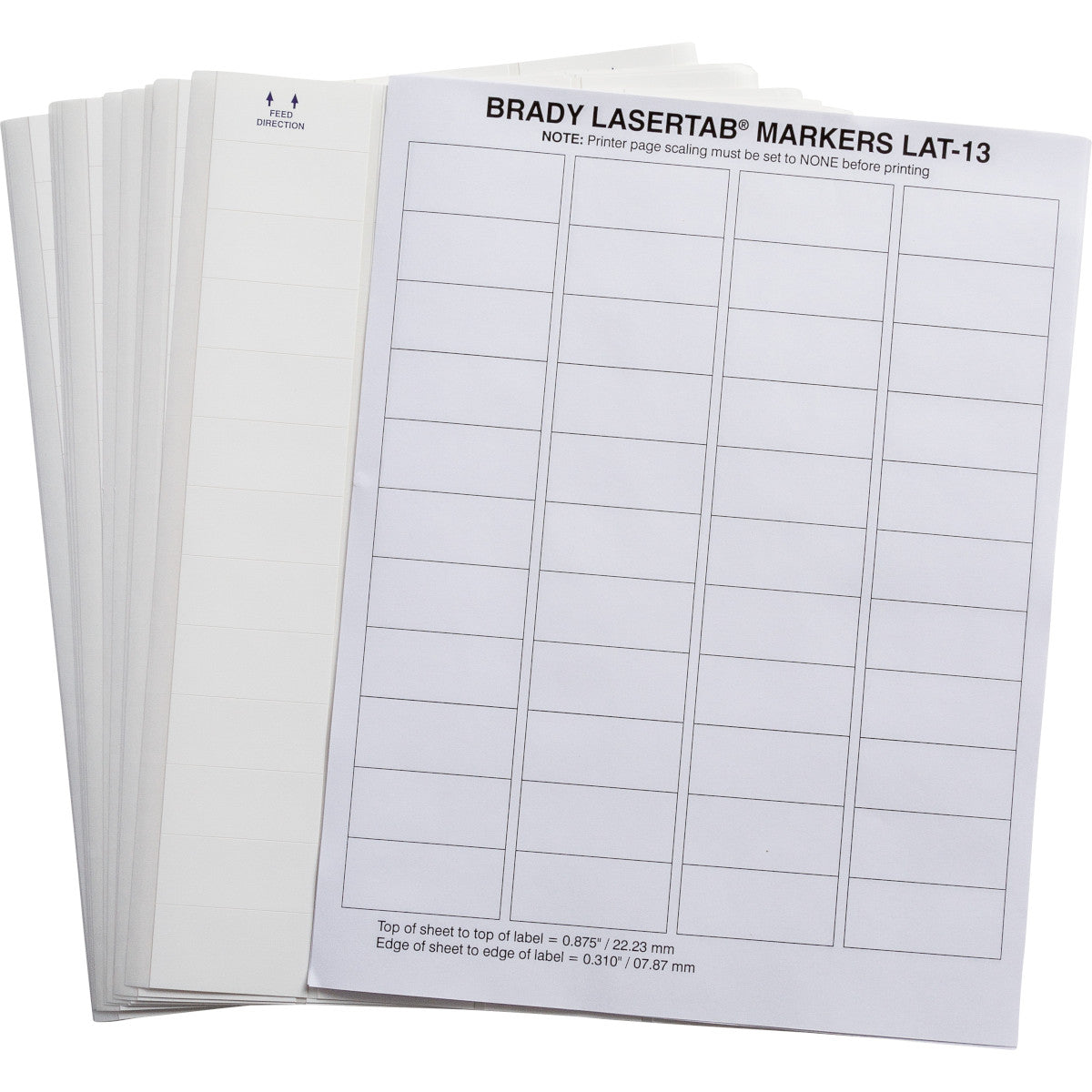 BRADY LASER TAB labels