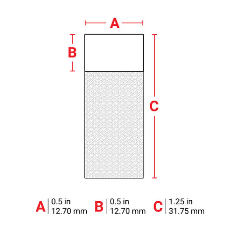 Selbstlaminierende Vinyletiketten zum Umwickeln für B33 Drucker - 31,75 x 12,7 mm