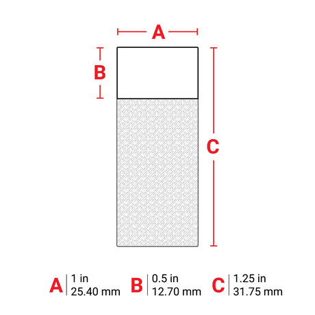 B33 Series transparente Vinyletiketten mit einem weißen und bedruckbaren Bereich