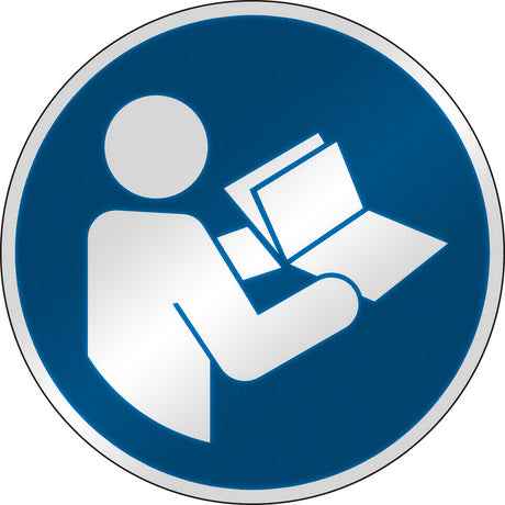 ISO Sicherheitskennzeichnung - Gebrauchsanweisung beachten