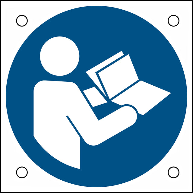 ISO-Sicherheitsschild – Anleitung beachten