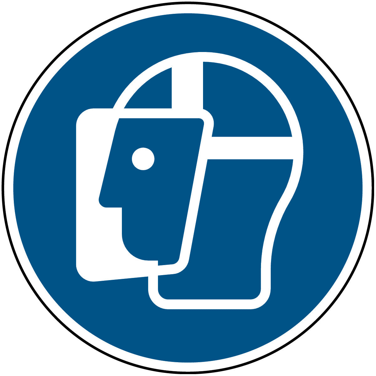 ISO safety sign - Use face shield