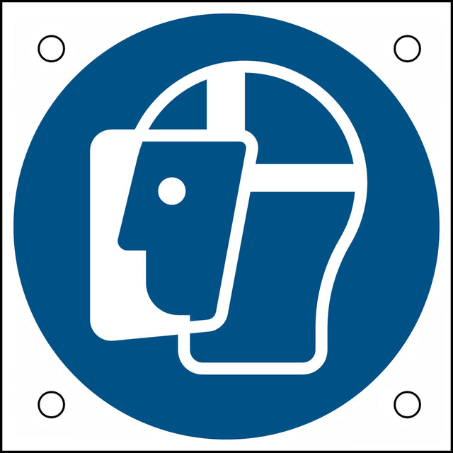 ISO-Sicherheitsschild – Gesichtsschutz benutzen