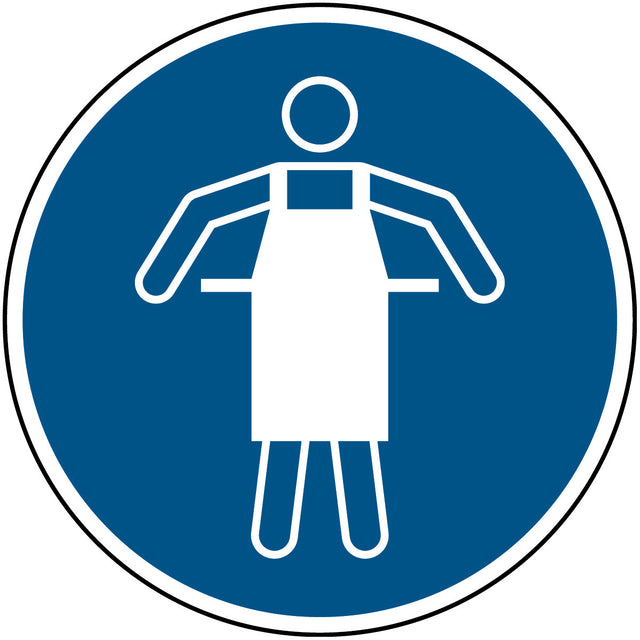 ISO Sicherheitskennzeichnung - Schutzschürze tragen