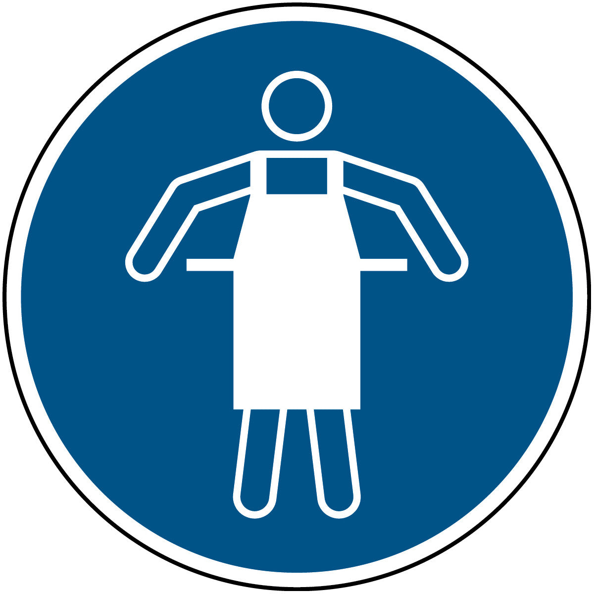 ISO Sicherheitskennzeichnung - Schutzschürze tragen