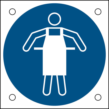 ISO-Sicherheitsschild – Schutzschürze benutzen