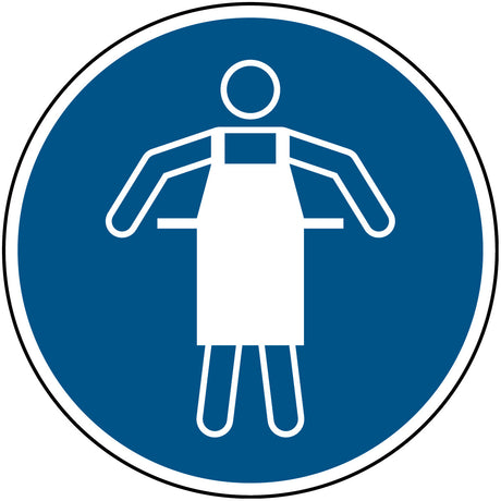 ISO Sicherheitskennzeichnung - Schutzschürze tragen