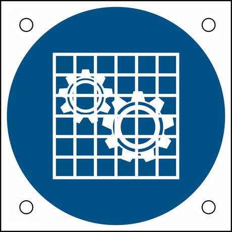 ISO-Sicherheitsschild – Absperrung prüfen