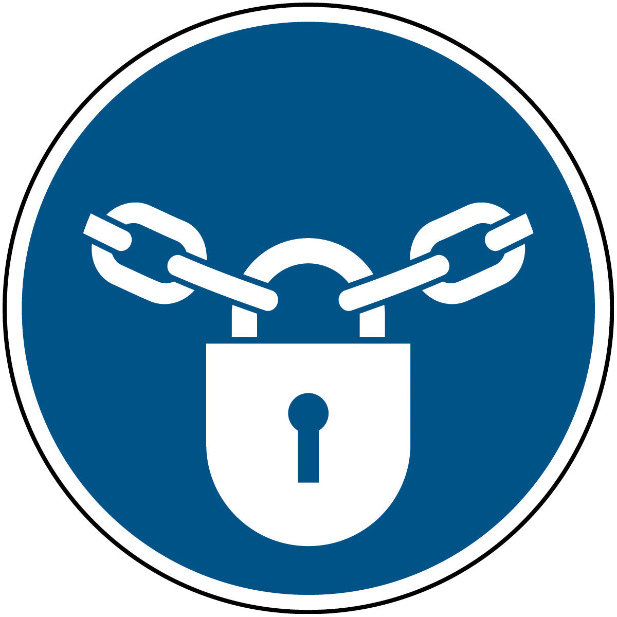 ISO Sicherheitskennzeichnung - Verschlossen halten