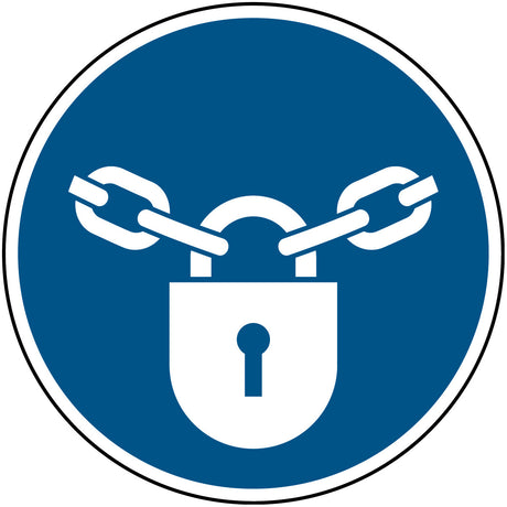 ISO Sicherheitskennzeichnung - Verschlossen halten