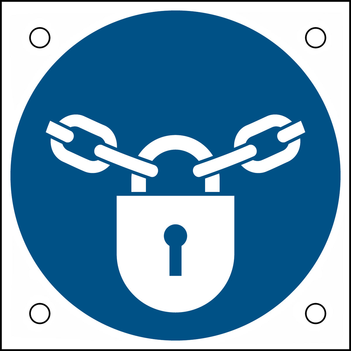 ISO-Sicherheitsschild – Verschlossen halten