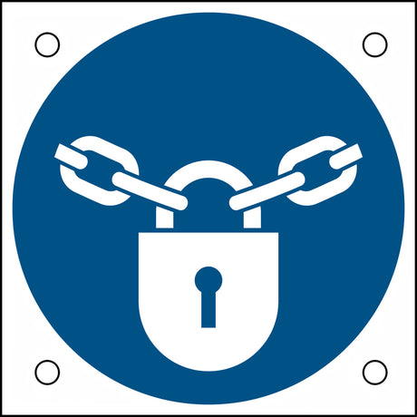 ISO-Sicherheitsschild – Verschlossen halten