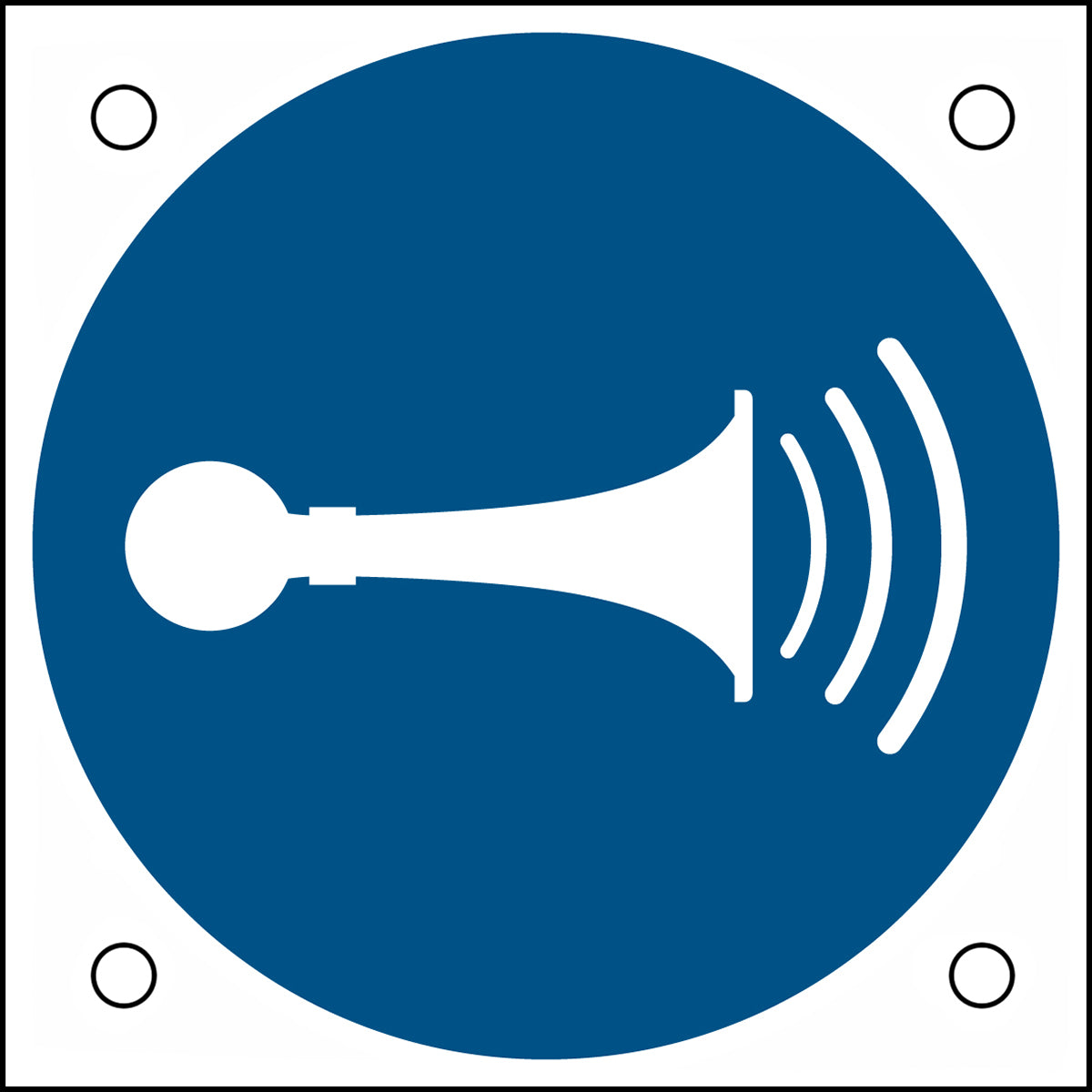 ISO-Sicherheitsschild – Akustisches Signal geben