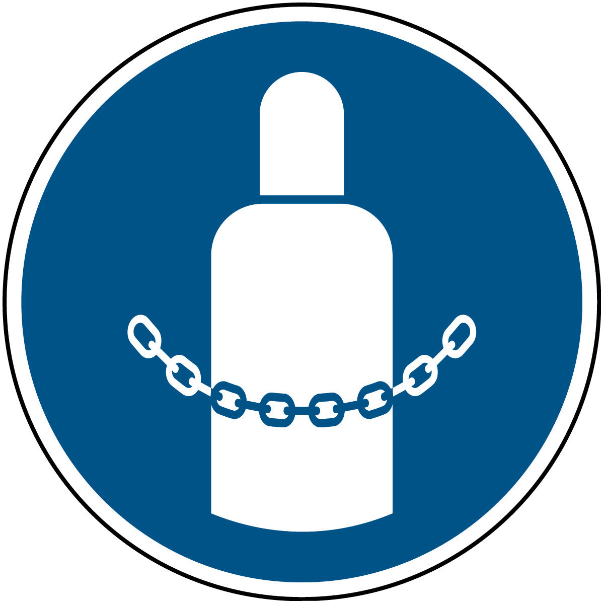 Gaszylinder sichern – ISO 7010