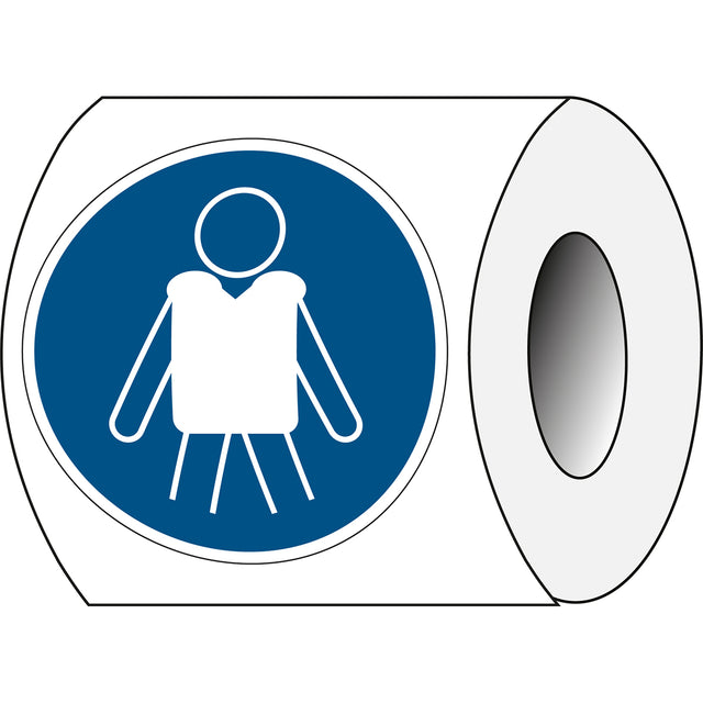 ISO-Sicherheitsschild – Rettungsschwimmhilfen anlegen