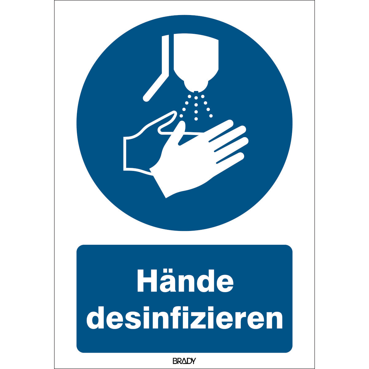 ISO safety sign - Disinfect hands