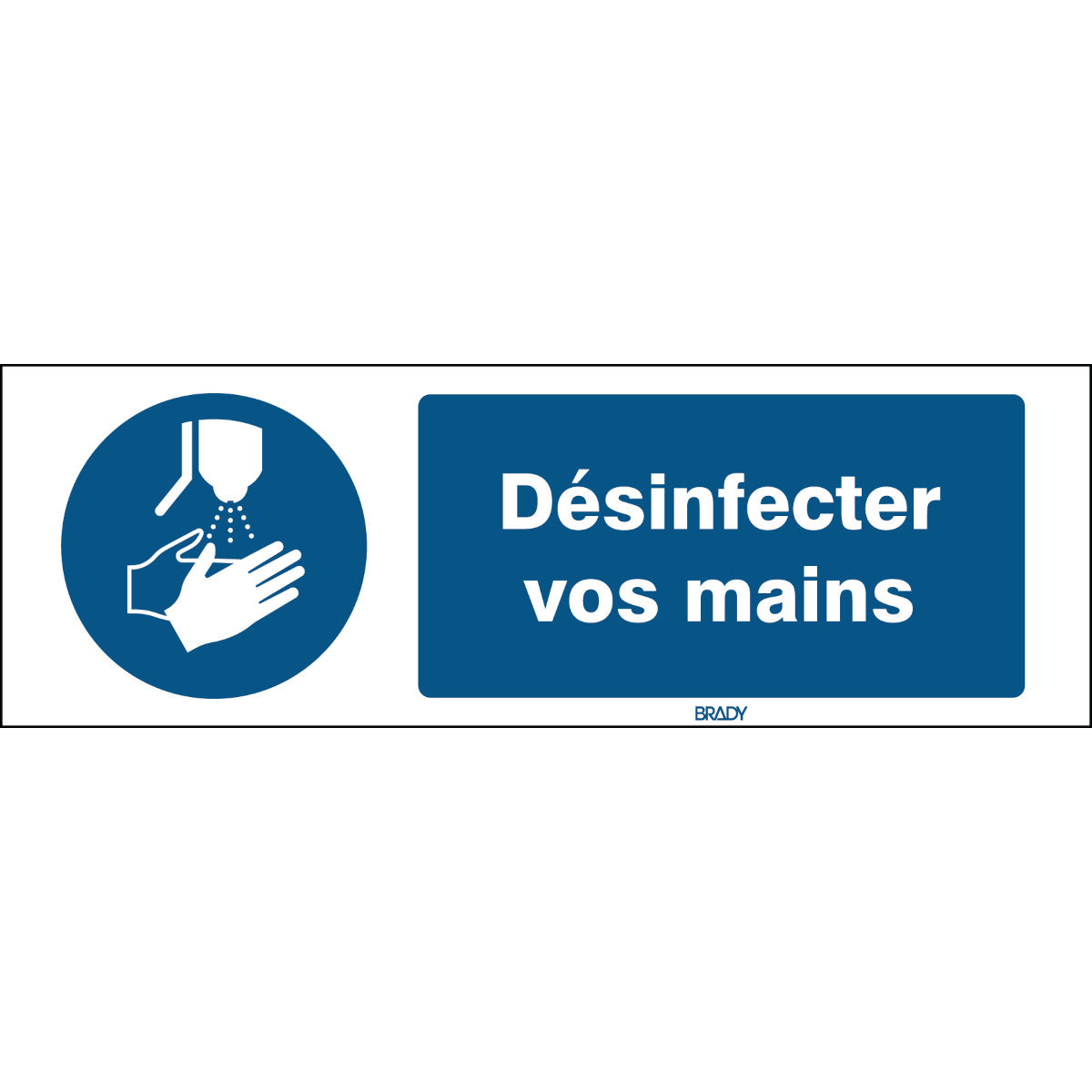 ISO safety sign - Disinfect hands