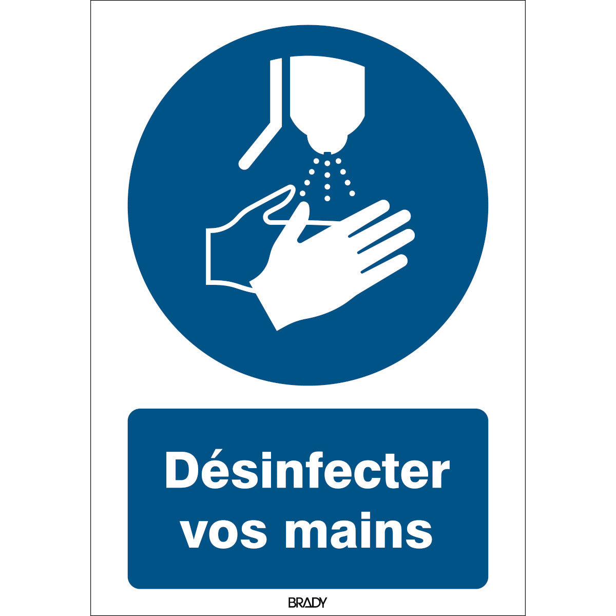 ISO safety sign - Disinfect hands
