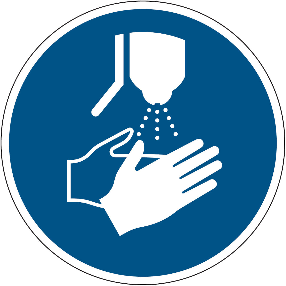 ISO safety sign - Disinfect hands