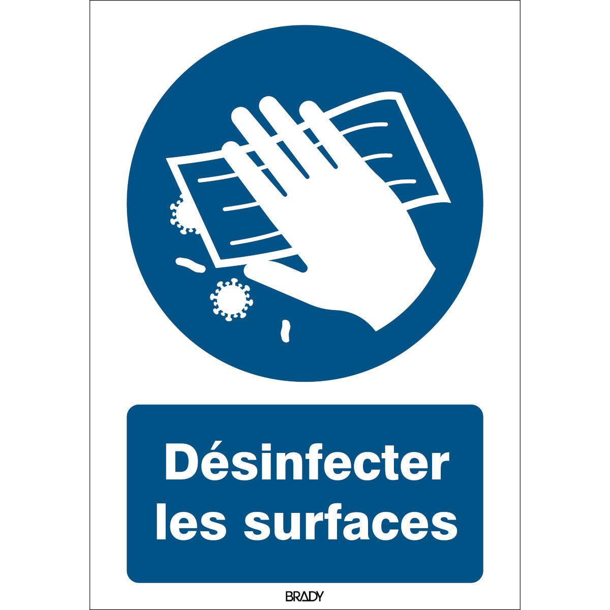 ISO safety sign - Disinfect surface