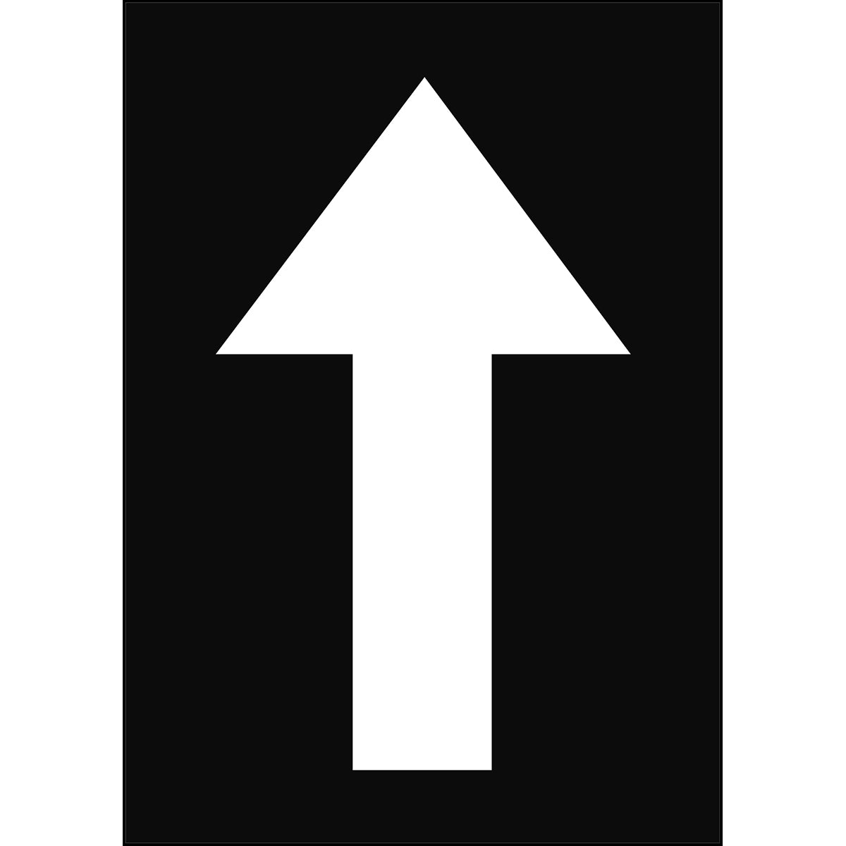 Numbers &amp; Letters A4 - White/Black - Arrow - B-859 (Magnetic Foil)