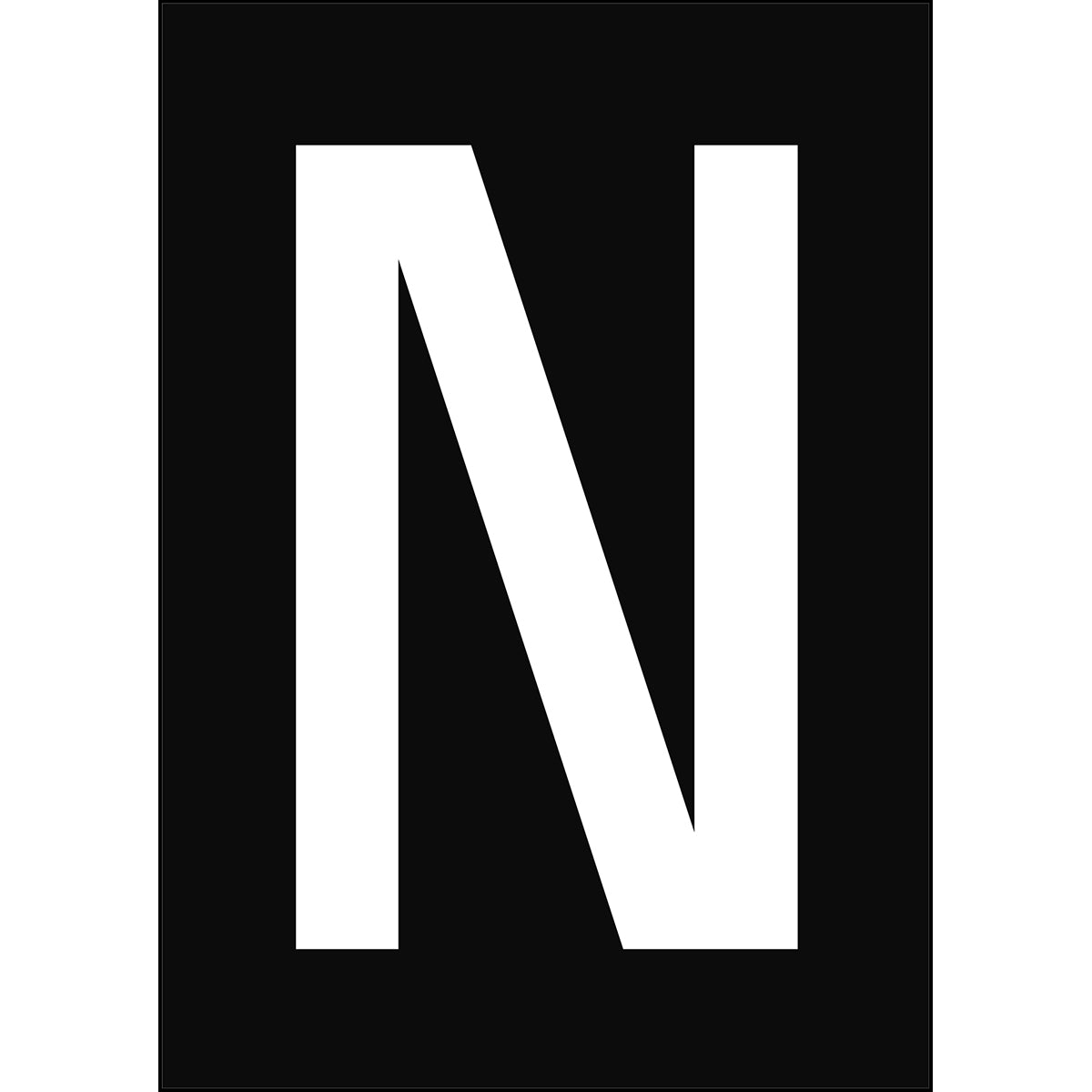 Chiffres et lettres A4 - Noir/Blanc - N - B-859 (Film magnétique)