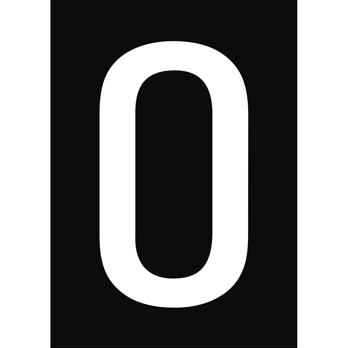 Numbers &amp; Letters A4 - White/Black - O - B-859 (Magnetic Foil)