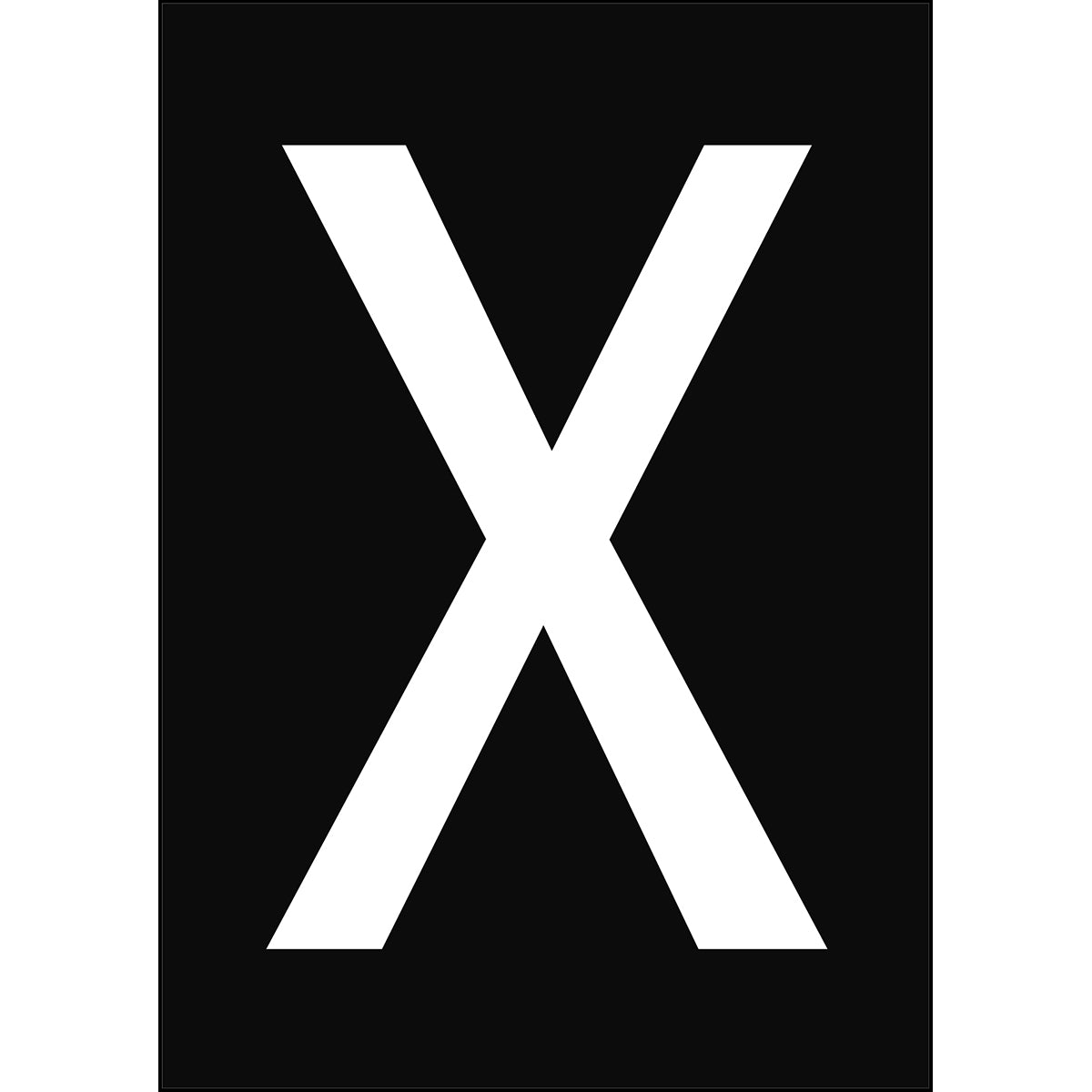 Numbers &amp; Letters A4 - Black/White - X - B-859 (Magnetic Foil)