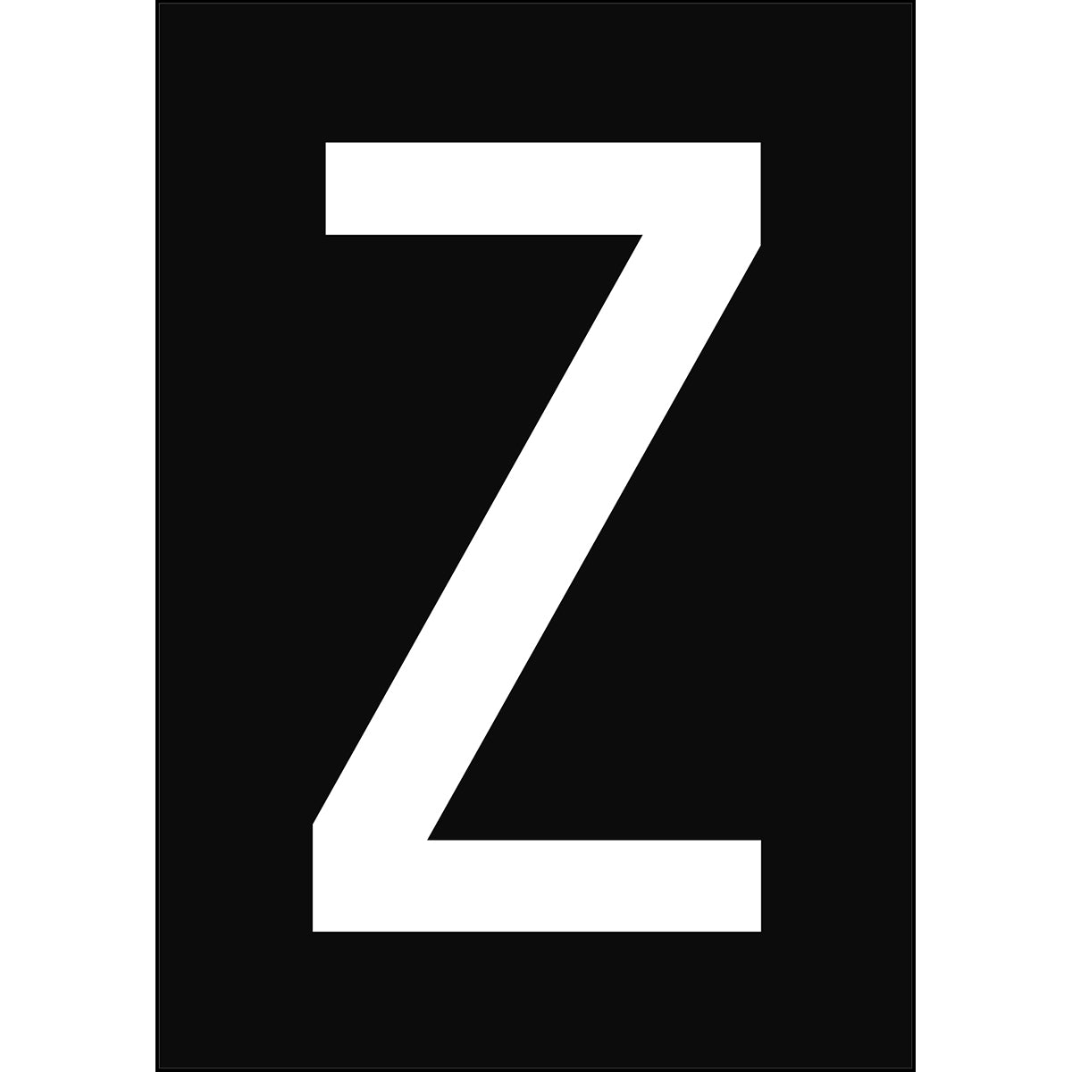 Numbers &amp; Letters A4 - White/Black - Z - B-859 (Magnetic Foil)