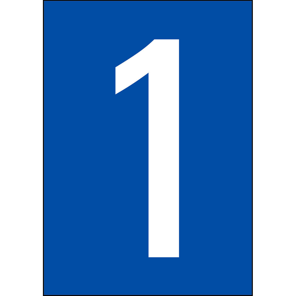 Chiffres et lettres A4 - Noir/Blanc - 1 - B-7541 (Polyester laminé)