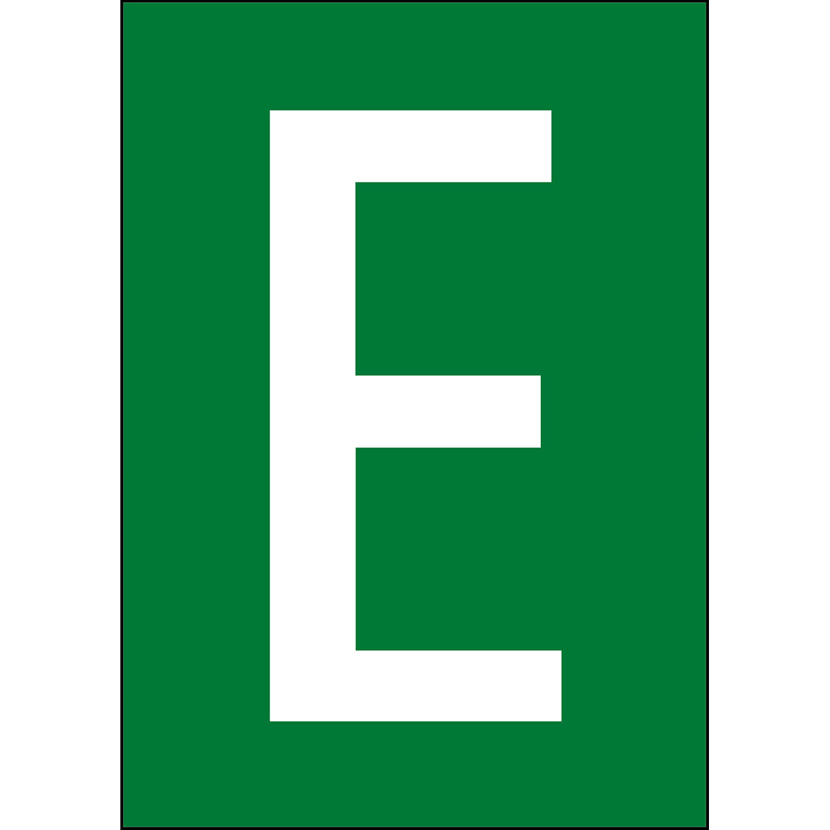 Chiffres et lettres A4 - Vert/Blanc - E - B-859 (Film magnétique)