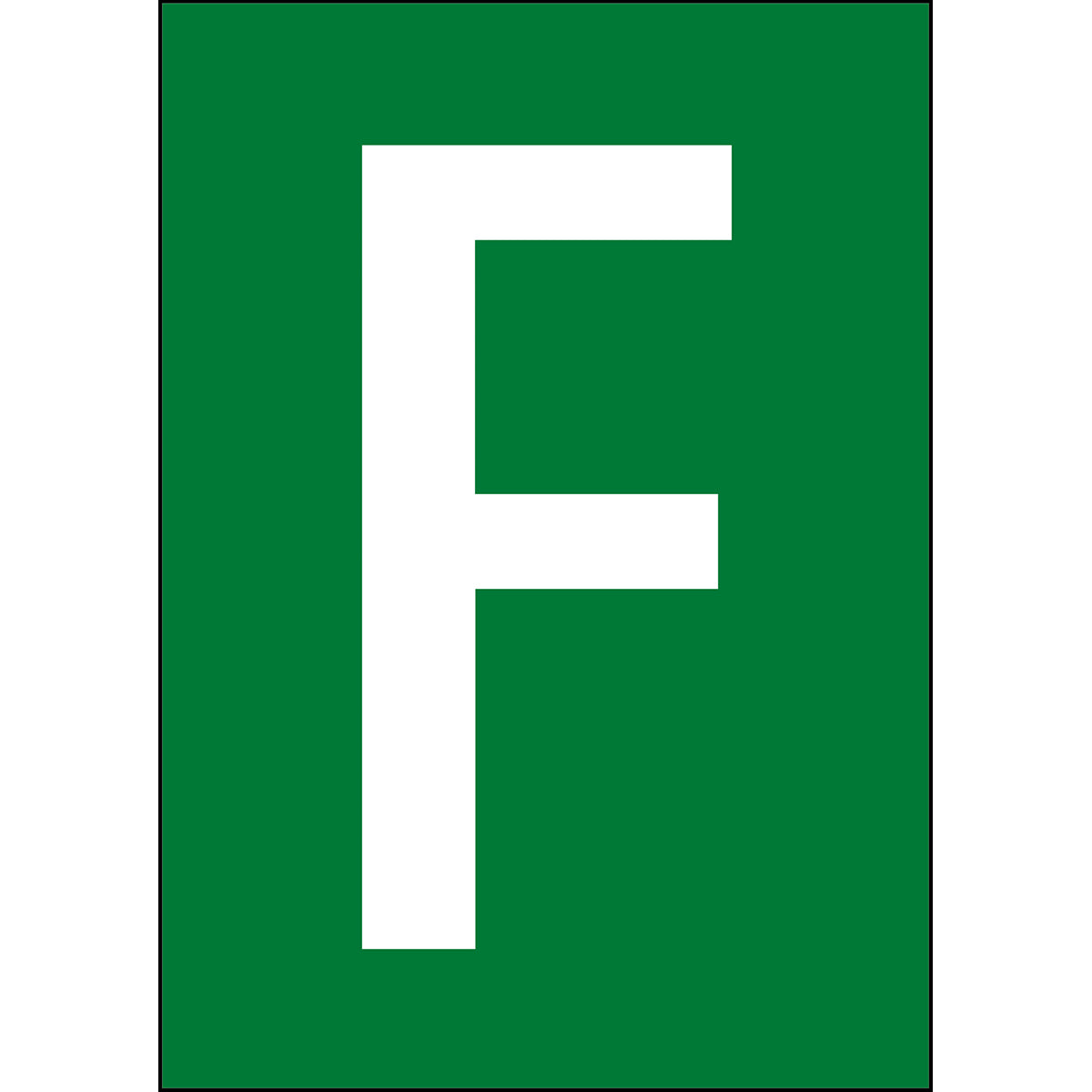 Chiffres et lettres A4 - Vert/Blanc - F - B-859 (Film magnétique)