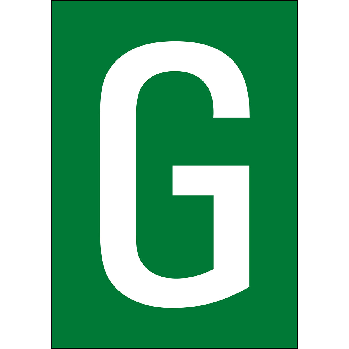 Chiffres et lettres A4 - Vert/Blanc - G - B-859 (Film magnétique)