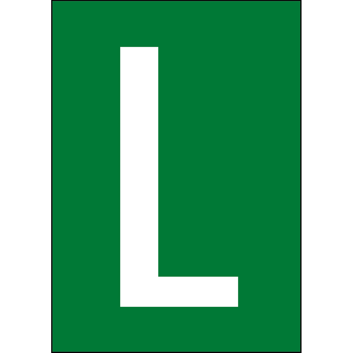 Numbers &amp; Letters A4 - Green/White - L - B-859 (Magnetic Foil)