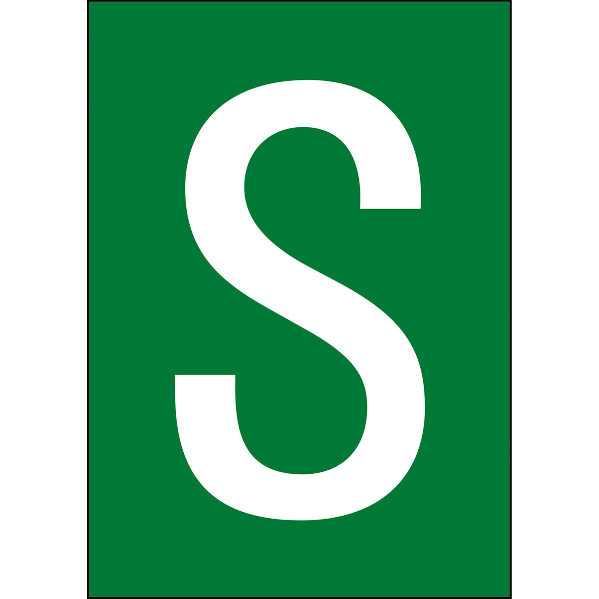 Chiffres et lettres A4 - Vert/Blanc - S - B-859 (Film magnétique)