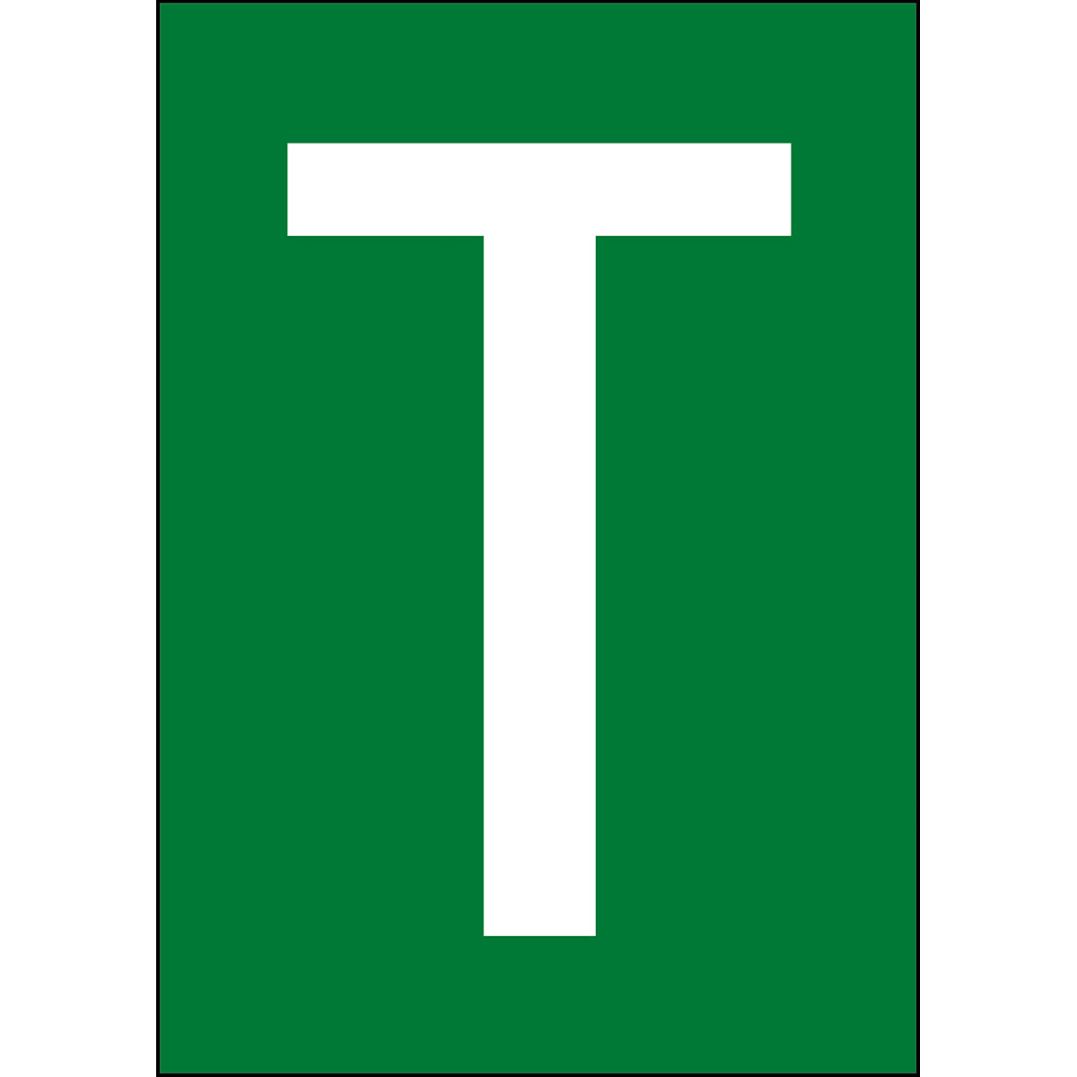 Chiffres et lettres A4 - Vert/Blanc - T - B-859 (Film magnétique)