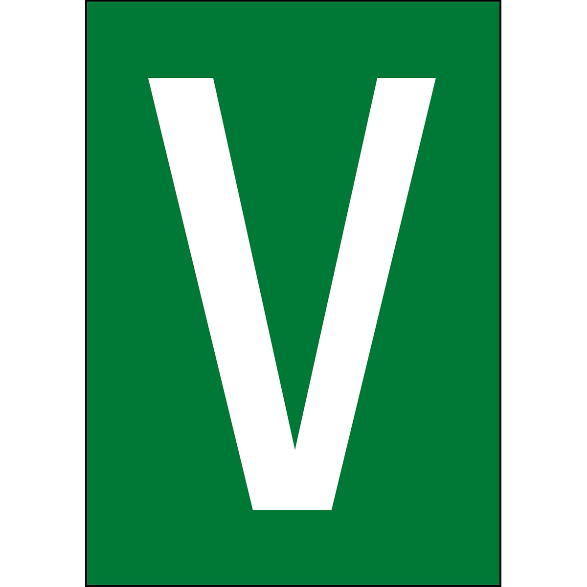 Chiffres et lettres A4 - Vert/Blanc - V - B-859 (Film magnétique)