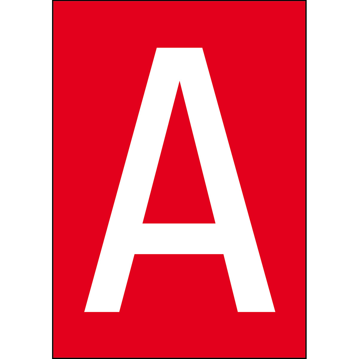 Numbers &amp; Letters A4 - Red/White - A - B-859 (Magnetic Foil)