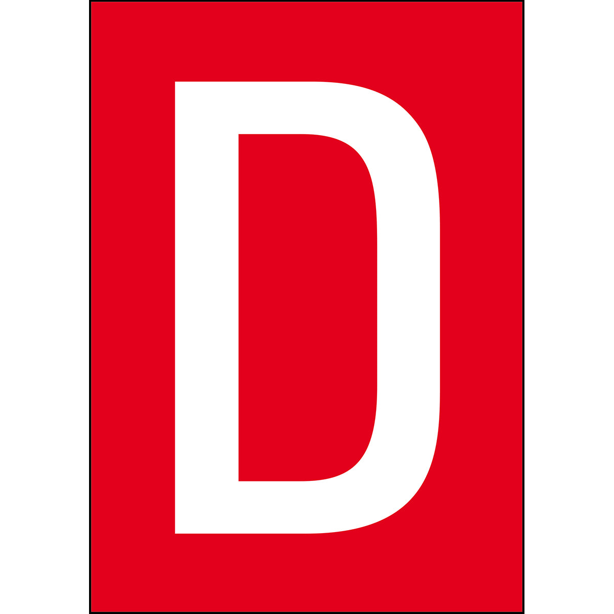Numbers &amp; Letters A4 - Red/White - D - B-859 (Magnetic Foil)
