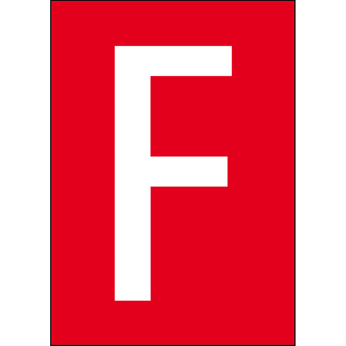 Numbers &amp; Letters A4 - Red/White - F - B-859 (Magnetic Foil)