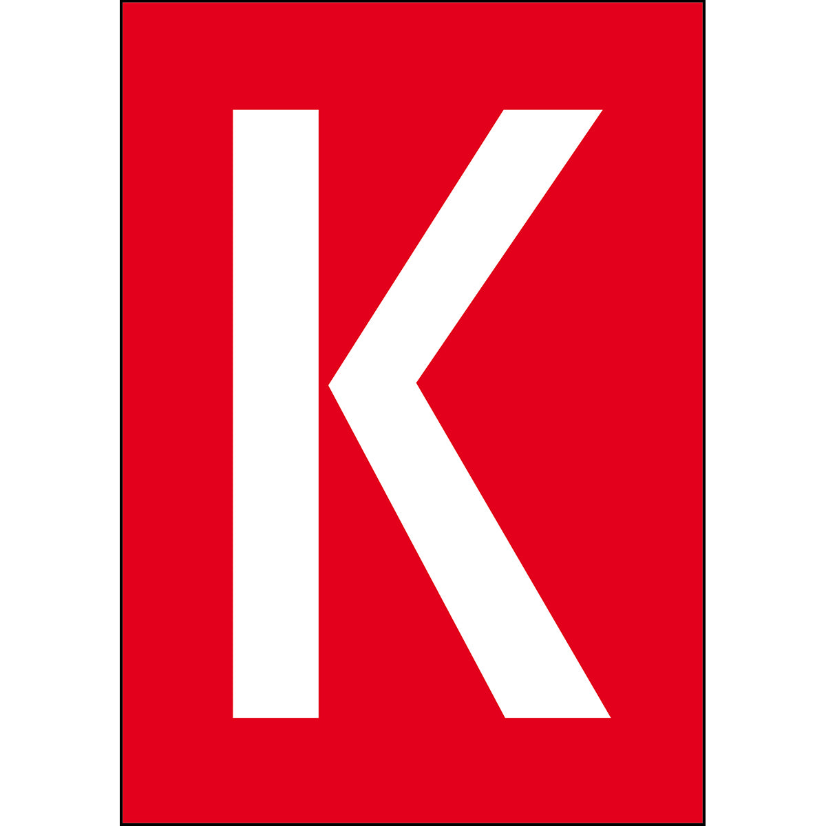 Numbers &amp; Letters A4 - Red/White - K - B-859 (Magnetic Foil)