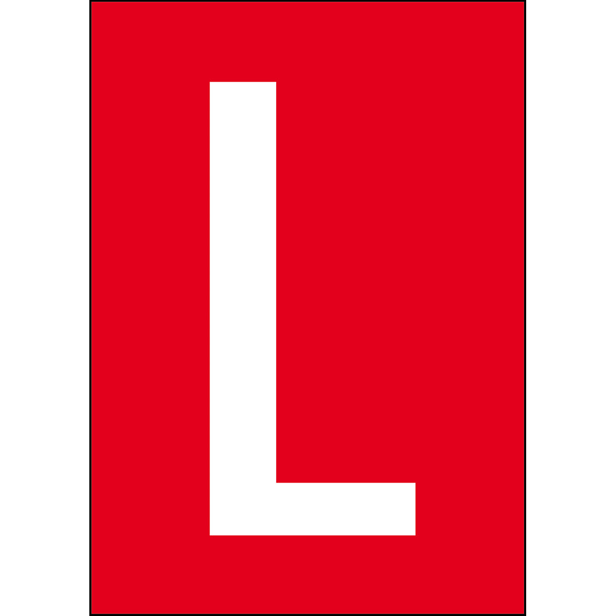 Numbers &amp; Letters A4 - Red/White - L - B-859 (Magnetic Foil)