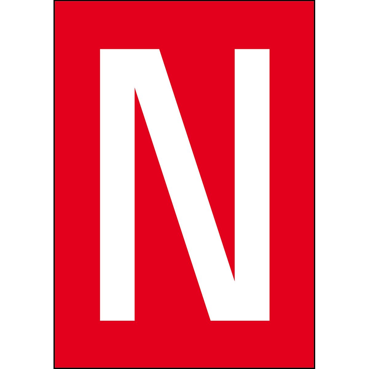 Numbers &amp; Letters A4 - Red/White - N - B-859 (Magnetic Foil)