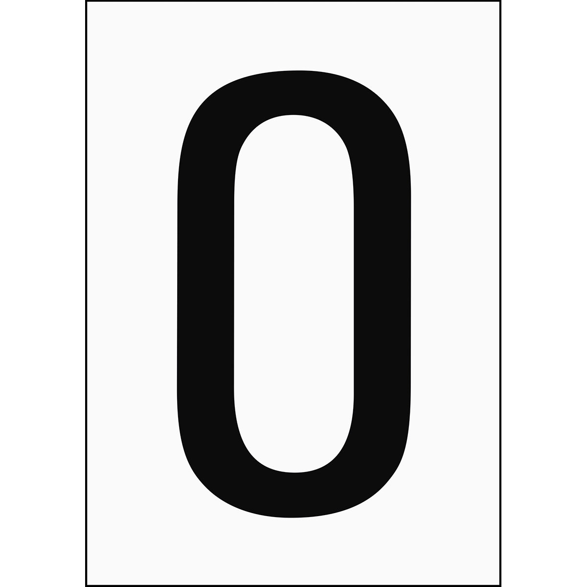 Numbers &amp; Letters A4 - White/Black - 0 - B-859 (Magnetic Foil)