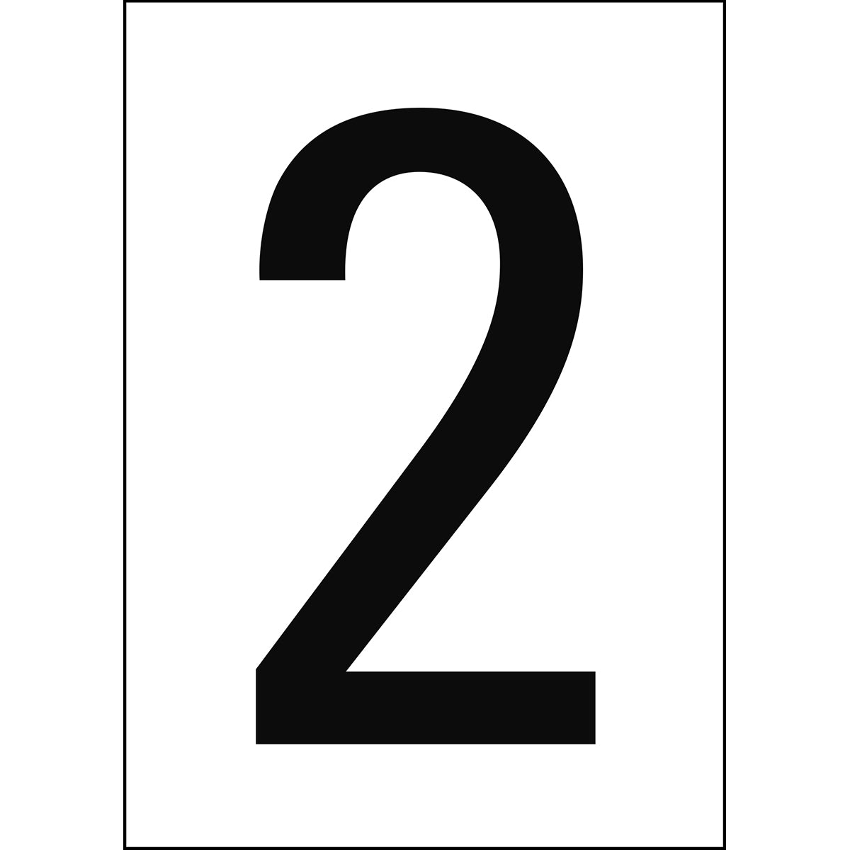 Chiffres et lettres A4 - Blanc/Noir - 2 - B-7541 (Polyester laminé)