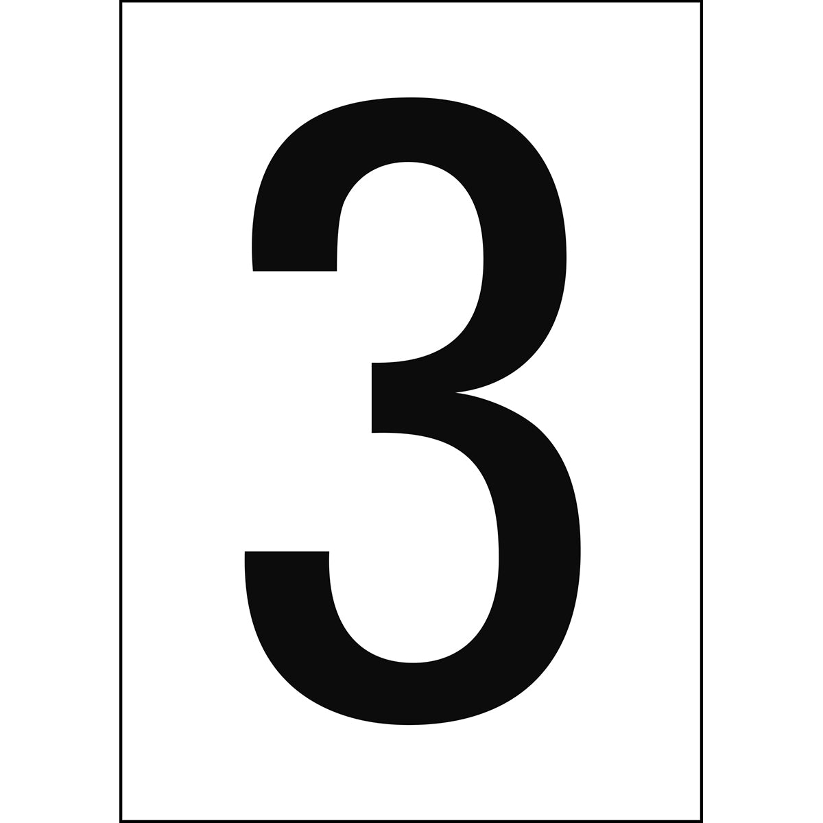 Numbers &amp; Letters A4 - White/Black - 3 - B-859 (Magnetic Foil)