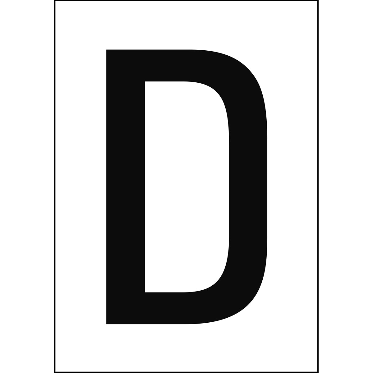 Zahlen & Buchstaben A4 - Weiss/Schwarz - D - B-7541 (Laminierter Polyester)