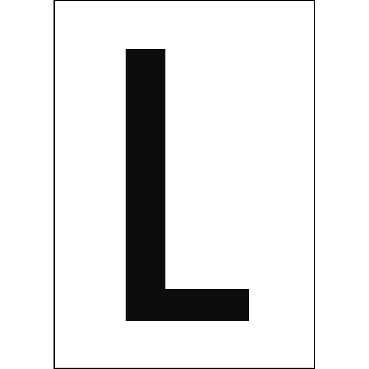 Zahlen & Buchstaben A4 - Weiss/Schwarz - L - B-7541 (Laminierter Polyester)