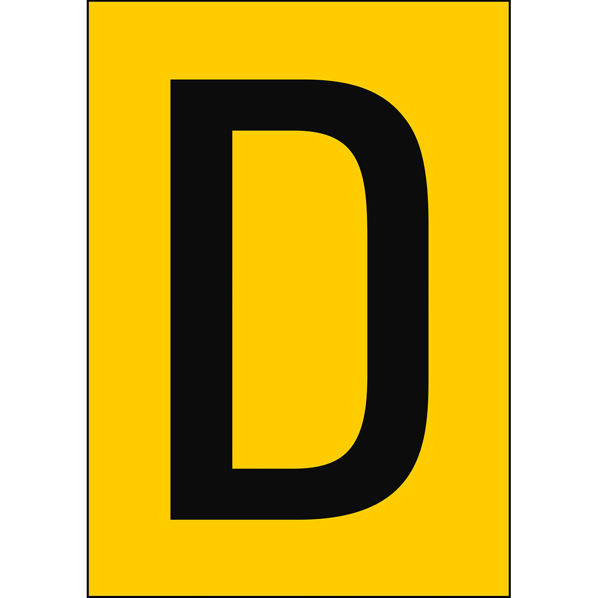 Numbers &amp; Letters A4 - Yellow/Black - D - B-859 (Magnetic Foil)