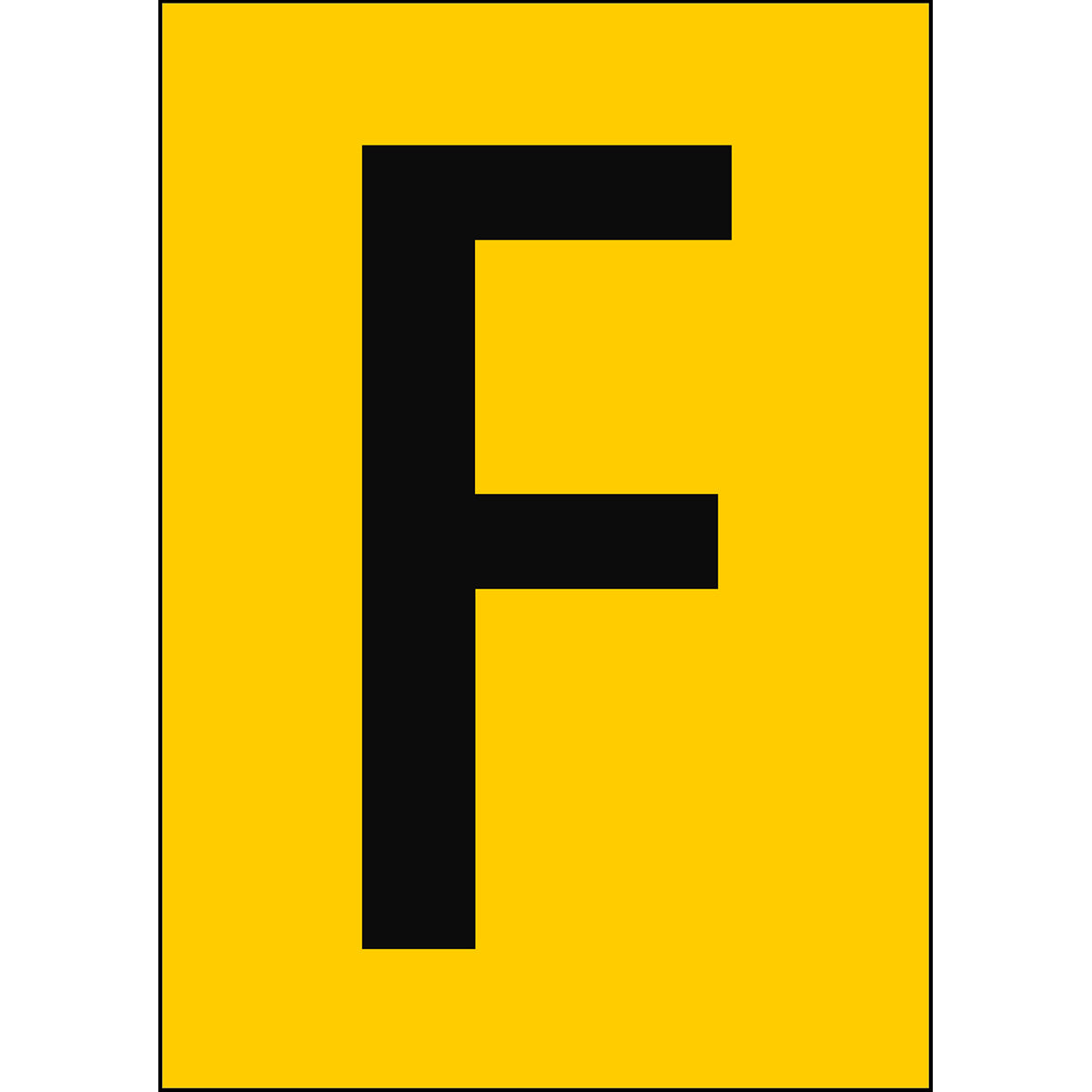 Chiffres et lettres A4 - Jaune/Noir - F - B-7541 (Polyester laminé)